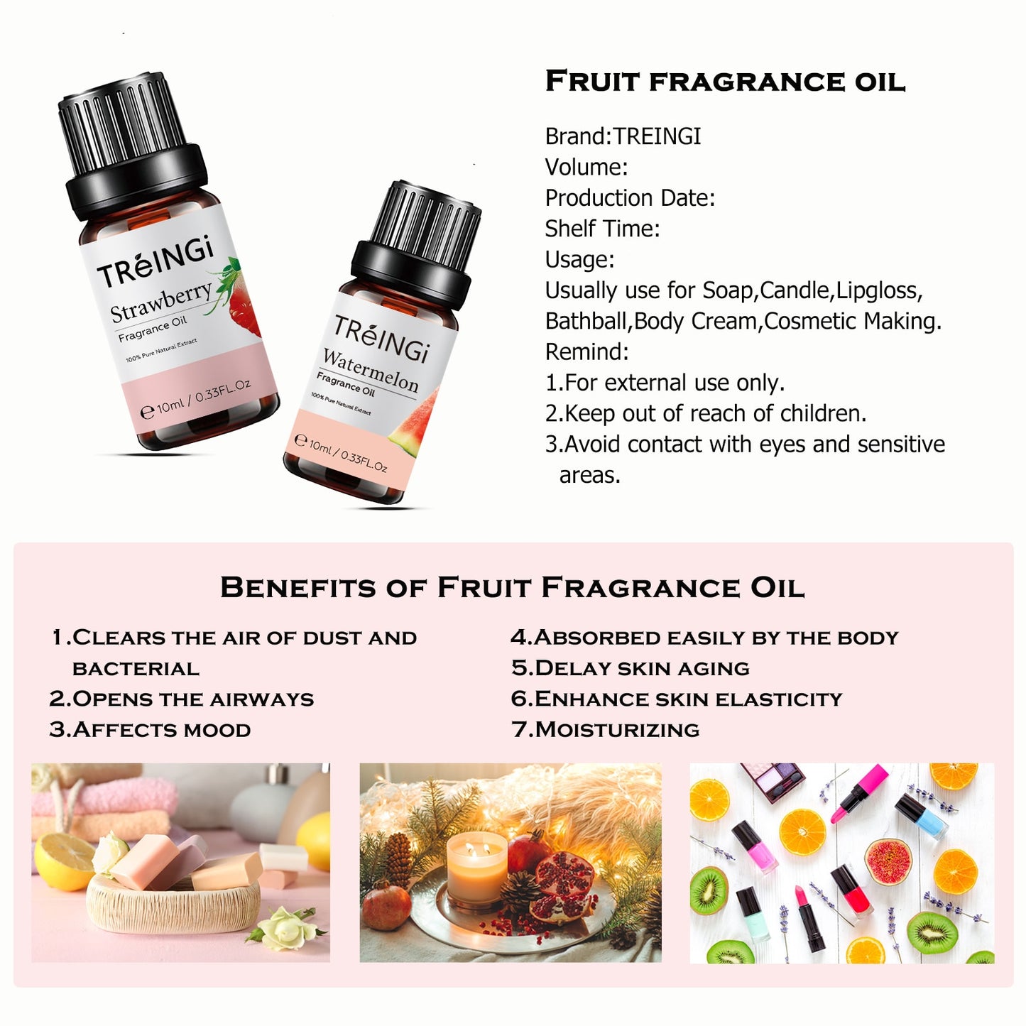 Fruit Fragrance Essential Oils Set - 10ml