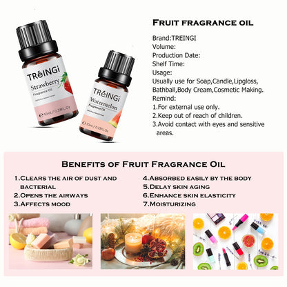 Fruit Fragrance Essential Oils Set - 10ml