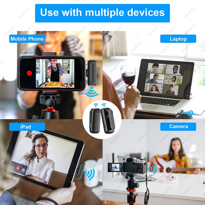 Portable Mini Wireless Microphone With Charging Box